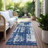 Piper Looms Chantille Modern ACN895 Navy Machine Washable Area Rug Runner Outdoor Lifestyle Image Feature