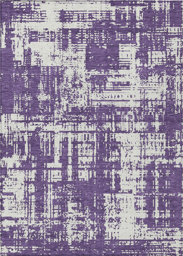 Piper Looms Chantille Modern ACN895 Purple Machine Washable Area Rug main image