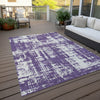 Piper Looms Chantille Modern ACN895 Purple Machine Washable Area Rug Outdoor Lifestyle Image Feature