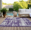 Piper Looms Chantille Modern ACN895 Purple Machine Washable Area Rug Outdoor Lifestyle Image Feature