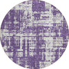 Piper Looms Chantille Modern ACN895 Purple Machine Washable Area Rug Round Main Image