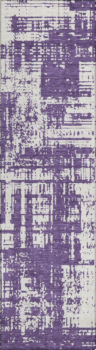 Piper Looms Chantille Modern ACN895 Purple Machine Washable Area Rug Runner Main Image