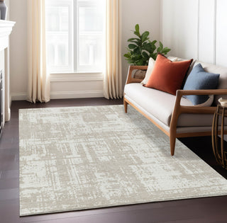 Piper Looms Chantille Modern ACN895 Taupe Machine Washable Area Rug Lifestyle Image Feature