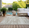 Piper Looms Chantille Modern ACN895 Taupe Machine Washable Area Rug Outdoor Lifestyle Image Feature