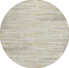Piper Looms Chantille Stripes ACN896 Beige Machine Washable Area Rug Round Main Image