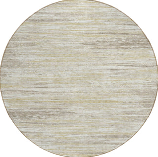 Piper Looms Chantille Stripes ACN896 Beige Machine Washable Area Rug Round Main Image