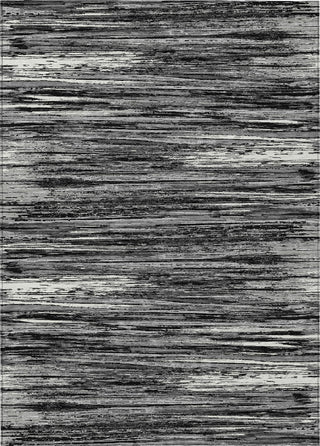 Piper Looms Chantille Stripes ACN896 Black Machine Washable Area Rug main image