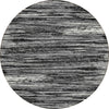 Piper Looms Chantille Stripes ACN896 Black Machine Washable Area Rug Round Main Image