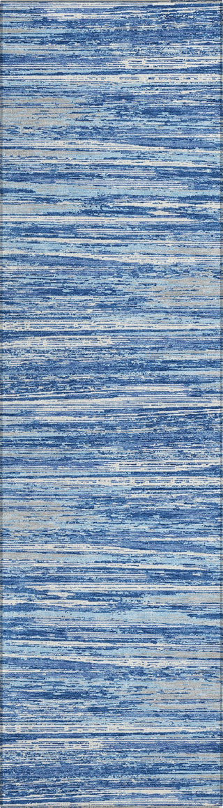 Piper Looms Chantille Stripes ACN896 Blue Machine Washable Area Rug Runner Main Image