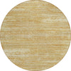 Piper Looms Chantille Stripes ACN896 Gold Machine Washable Area Rug Round Main Image