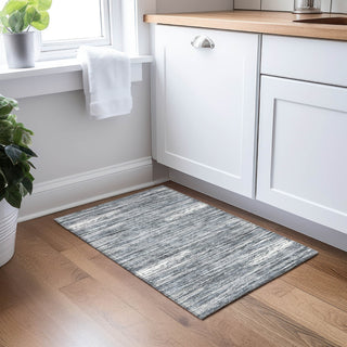 Piper Looms Chantille Stripes ACN896 Gray Machine Washable Area Rug Scatter Lifestyle Image Feature