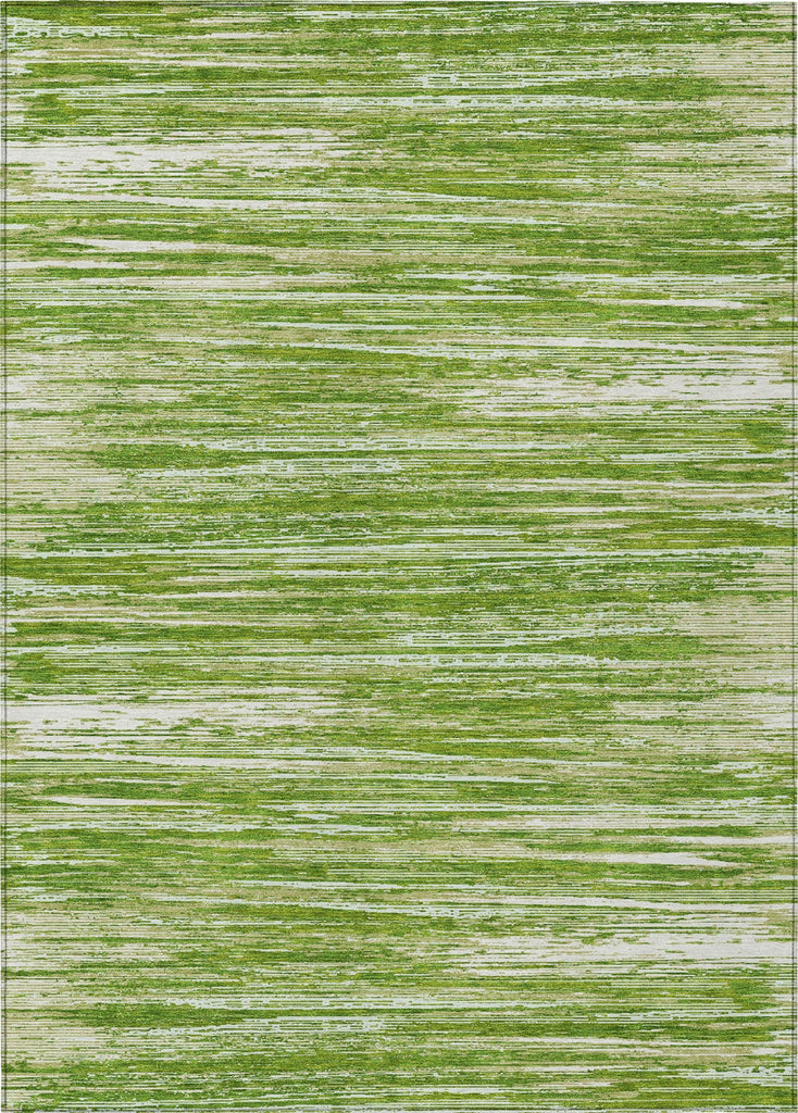 Piper Looms Chantille Stripes ACN896 Green Machine Washable Area Rug main image