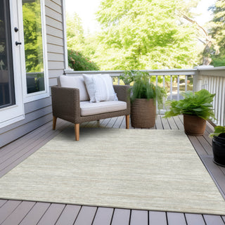 Piper Looms Chantille Stripes ACN896 Ivory Machine Washable Area Rug Outdoor Lifestyle Image Feature
