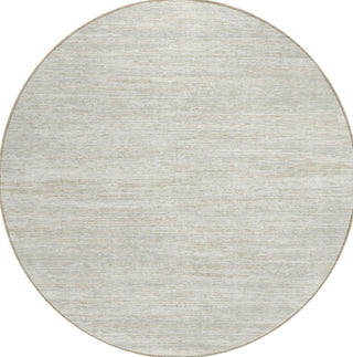 Piper Looms Chantille Stripes ACN896 Ivory Machine Washable Area Rug Round Main Image