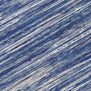 Piper Looms Chantille Stripes ACN896 Navy Machine Washable Area Rug Swatch Image