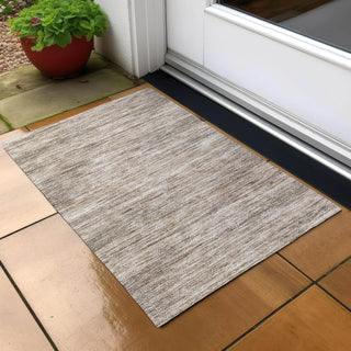 Piper Looms Chantille Stripes ACN896 Taupe Machine Washable Area Rug Scatter Outdoor Lifestyle Image Feature