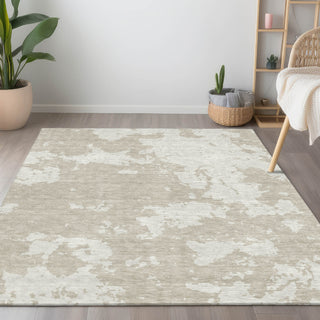 Piper Looms Chantille Modern ACN897 Beige Machine Washable Area Rug Lifestyle Image Feature