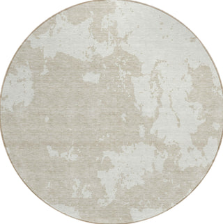 Piper Looms Chantille Modern ACN897 Beige Machine Washable Area Rug Round Main Image