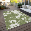 Piper Looms Chantille Modern ACN897 Green Machine Washable Area Rug Outdoor Lifestyle Image Feature