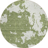 Piper Looms Chantille Modern ACN897 Green Machine Washable Area Rug Round Main Image