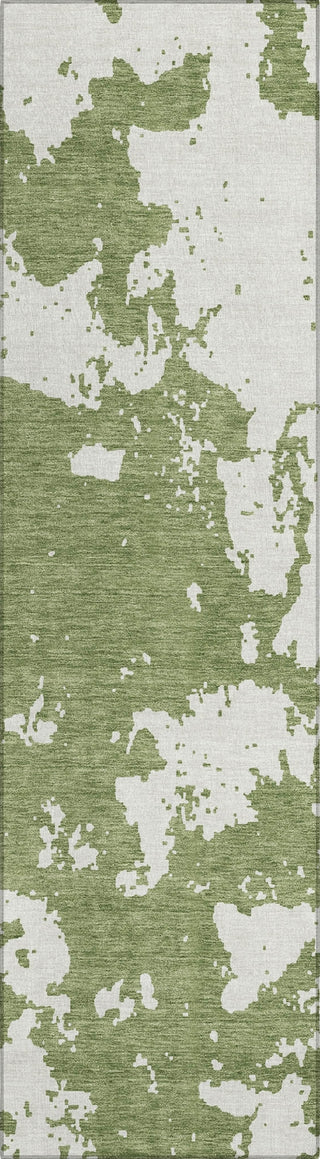 Piper Looms Chantille Modern ACN897 Green Machine Washable Area Rug Runner Main Image