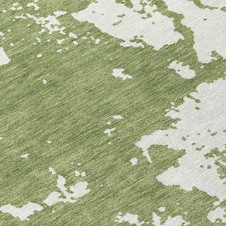 Piper Looms Chantille Modern ACN897 Green Machine Washable Area Rug Swatch Image