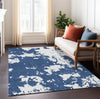 Piper Looms Chantille Modern ACN897 Navy Machine Washable Area Rug Lifestyle Image Feature