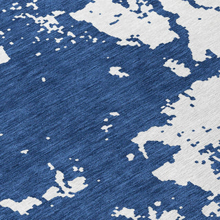 Piper Looms Chantille Modern ACN897 Navy Machine Washable Area Rug Swatch Image