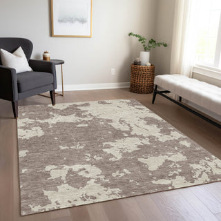 Piper Looms Chantille Modern ACN897 Taupe Machine Washable Area Rug Lifestyle Image Feature