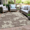Piper Looms Chantille Modern ACN897 Taupe Machine Washable Area Rug Outdoor Lifestyle Image Feature