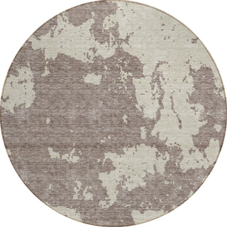 Piper Looms Chantille Modern ACN897 Taupe Machine Washable Area Rug Round Main Image