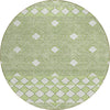 Piper Looms Chantille Diamonds ACN898 Aloe Machine Washable Area Rug Round Main Image