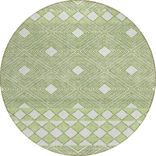 Piper Looms Chantille Diamonds ACN898 Aloe Machine Washable Area Rug Round Main Image