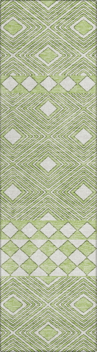 Piper Looms Chantille Diamonds ACN898 Aloe Machine Washable Area Rug Runner Main Image