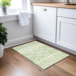 Piper Looms Chantille Diamonds ACN898 Aloe Machine Washable Area Rug Scatter Lifestyle Image Feature