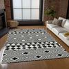 Piper Looms Chantille Diamonds ACN898 Black Machine Washable Area Rug Lifestyle Image Feature