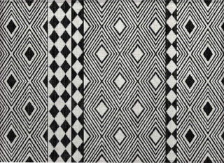 Piper Looms Chantille Diamonds ACN898 Black Machine Washable Area Rug Scatter Main Image