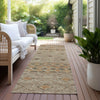 Piper Looms Chantille Diamonds ACN898 Brown Machine Washable Area Rug Runner Outdoor Lifestyle Image Feature