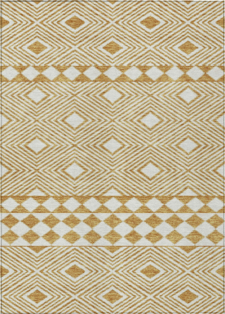 Piper Looms Chantille Diamonds ACN898 Gold Machine Washable Area Rug main image