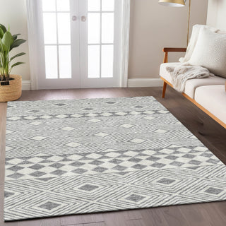 Piper Looms Chantille Diamonds ACN898 Gray Machine Washable Area Rug Lifestyle Image Feature