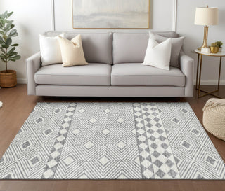 Piper Looms Chantille Diamonds ACN898 Gray Machine Washable Area Rug Lifestyle Image Feature