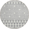 Piper Looms Chantille Diamonds ACN898 Gray Machine Washable Area Rug Round Main Image