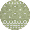 Piper Looms Chantille Diamonds ACN898 Green Machine Washable Area Rug Round Main Image