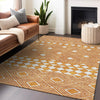 Piper Looms Chantille Diamonds ACN898 Orange Machine Washable Area Rug Lifestyle Image Feature