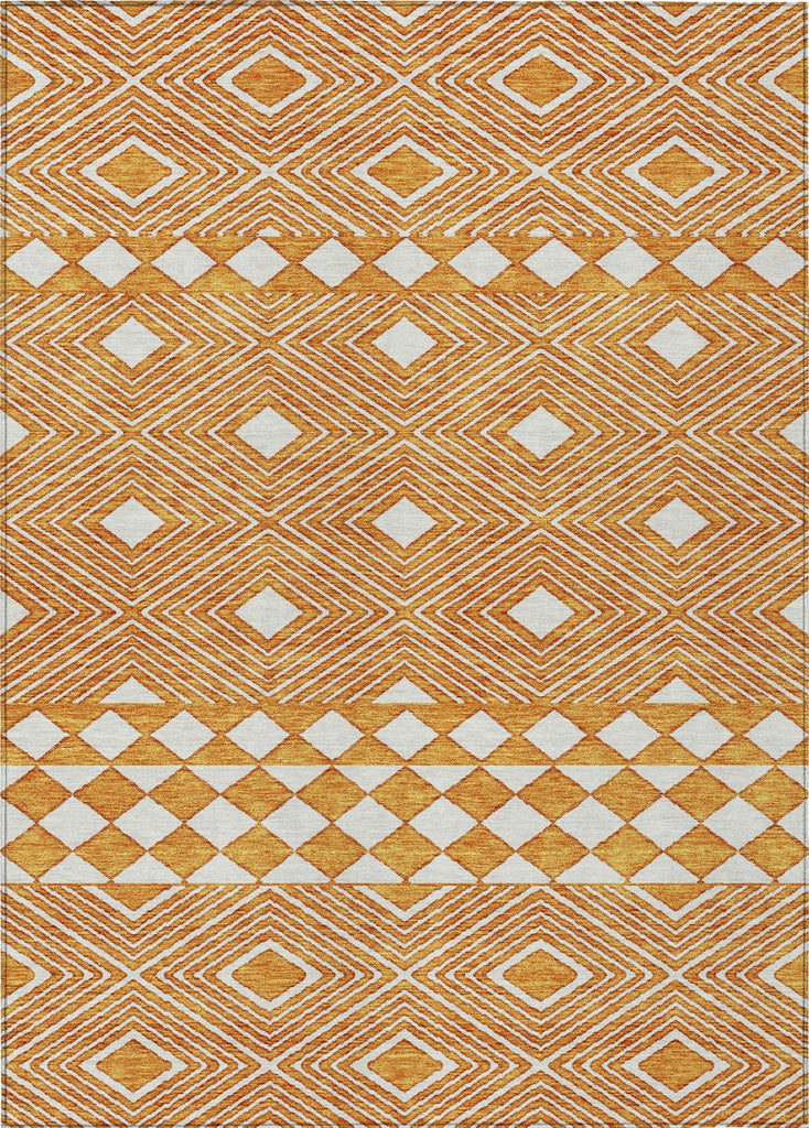 Piper Looms Chantille Diamonds ACN898 Orange Machine Washable Area Rug main image