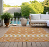 Piper Looms Chantille Diamonds ACN898 Orange Machine Washable Area Rug Outdoor Lifestyle Image Feature