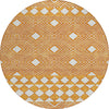Piper Looms Chantille Diamonds ACN898 Orange Machine Washable Area Rug Round Main Image