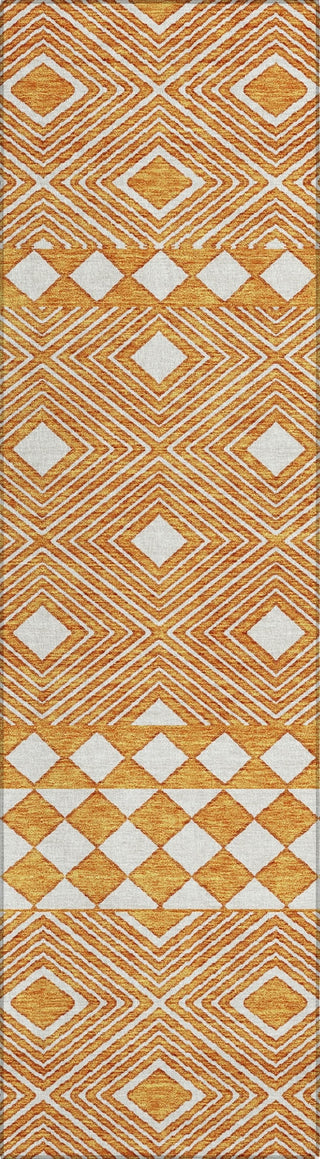 Piper Looms Chantille Diamonds ACN898 Orange Machine Washable Area Rug Runner Main Image