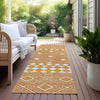 Piper Looms Chantille Diamonds ACN898 Orange Machine Washable Area Rug Runner Outdoor Lifestyle Image Feature