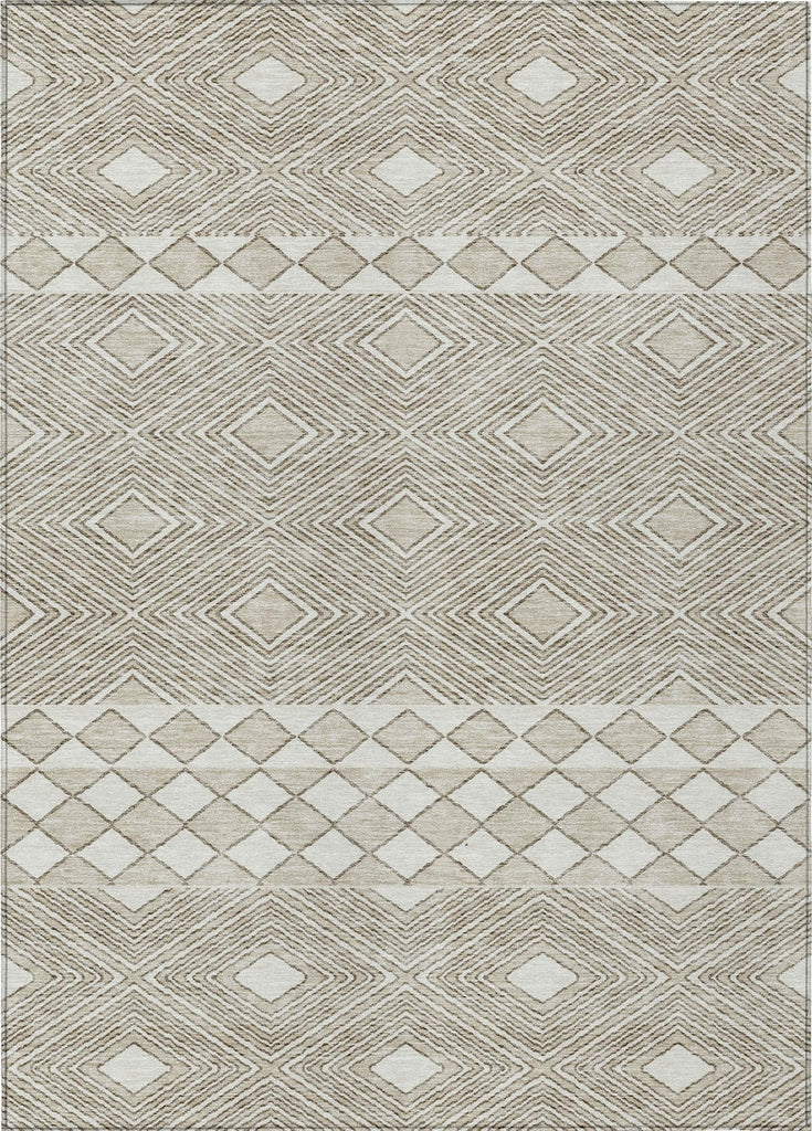 Piper Looms Chantille Diamonds ACN898 Taupe Machine Washable Area Rug main image